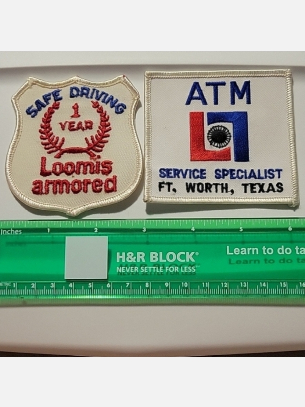 Vintage 1980s Loomis Armored Uniform Patches